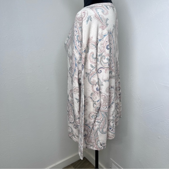 J. Jill  V Neck Dolman  Tunic Sweater XL Floral - Picture 4 of 12